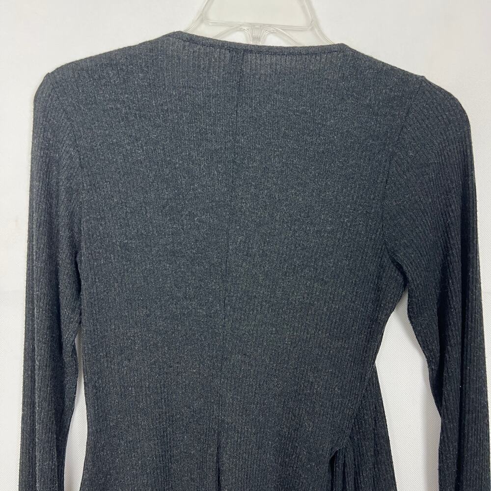 Rachel Rally Modal Blend Ribbed True Wrap Sweater Size M - Picture 6 of 10